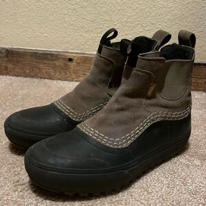 Vans slip on snow boots for men or women. 
Men’s size 9 or Women’s size 10.5